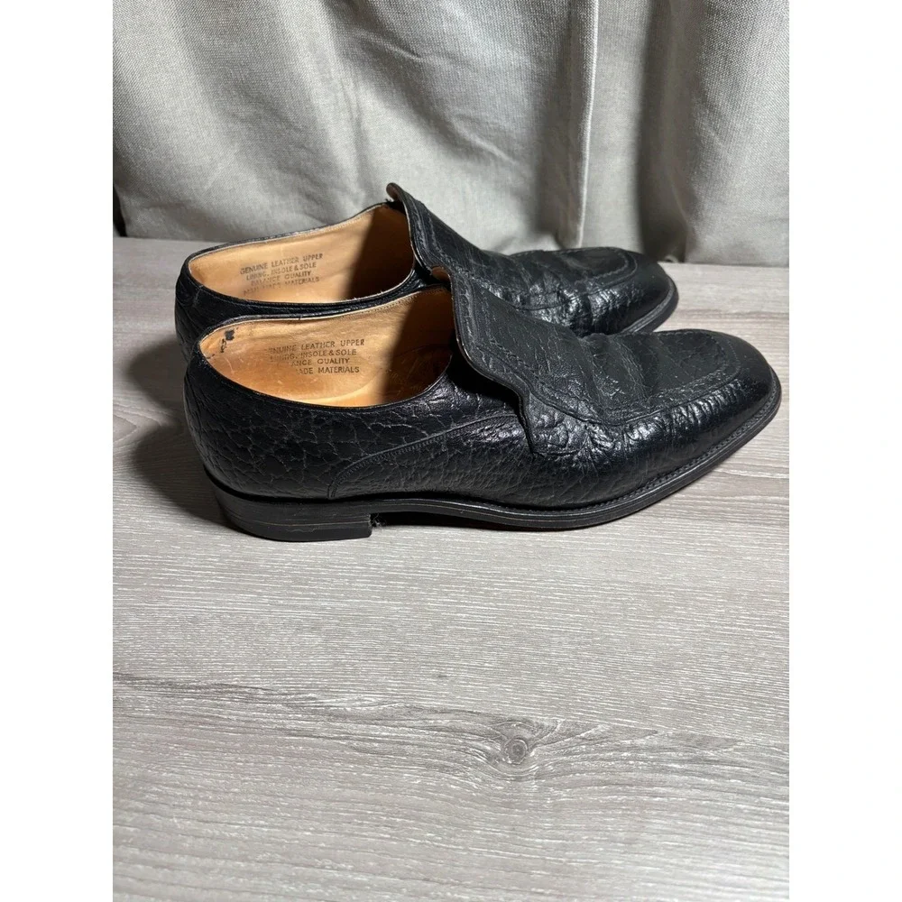 Stuart McGuire 9 /12-10/1/2 Pebble Grain Leather Loafers Moc Toe Dress Shoes